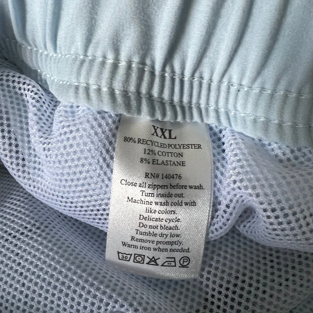 NWT Faherty Men's XXL Beacon Trunk Sky Surf Stripe Swim Shorts Blue MSS2202-SSF